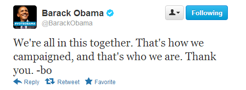 オバマ大統領の勝利宣言ツイート2