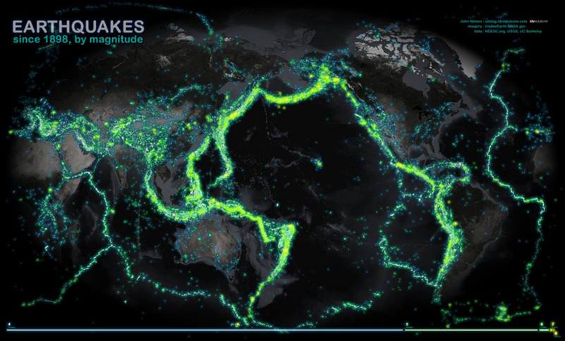 世界の地震マップ
