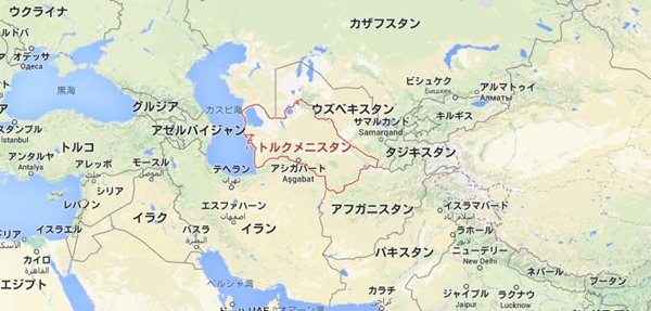 トルクメニスタン 地図